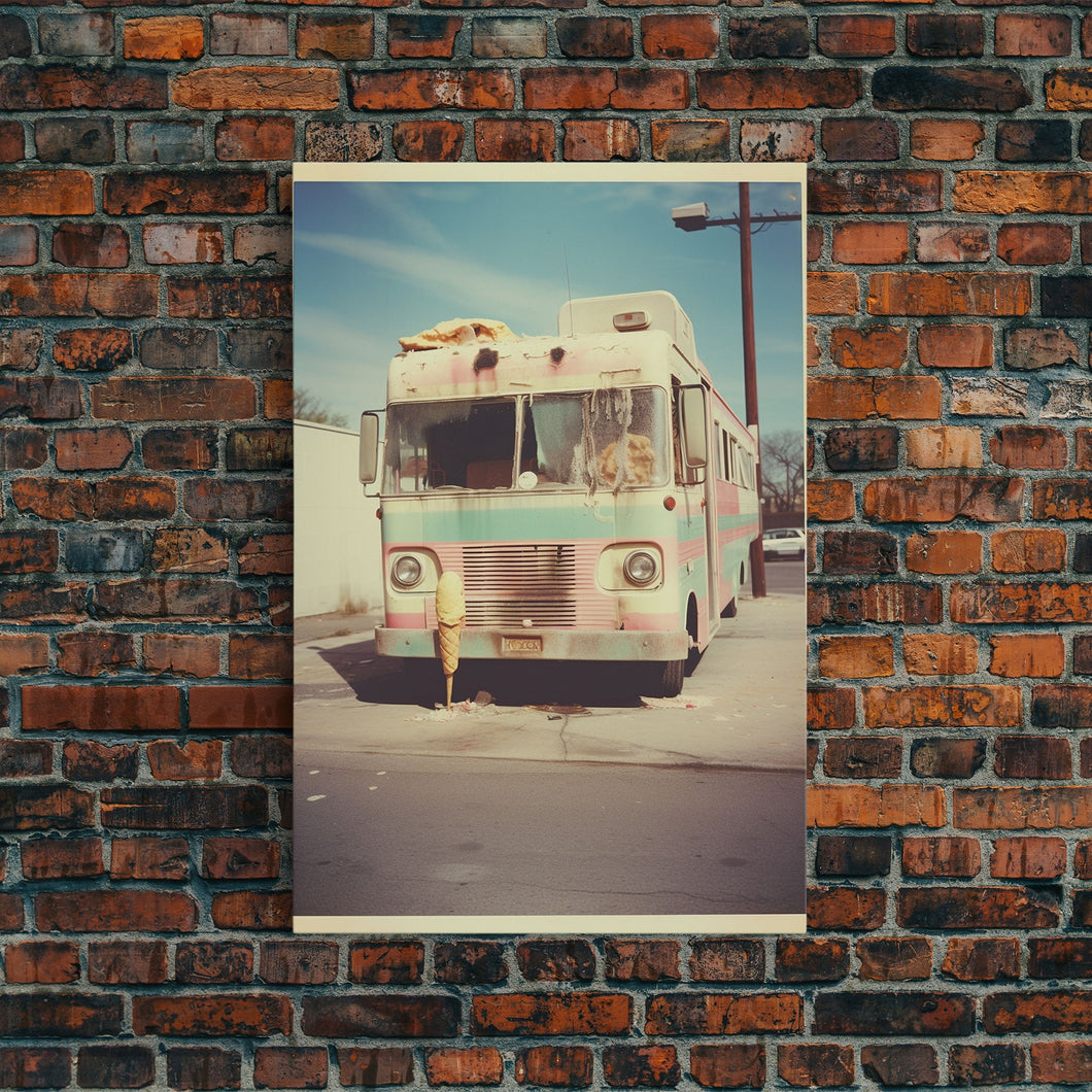 Bus, Urban Wall Art, City Art Print, Canvas Print, Wall Hanging, Portrait Art, Urban Art, Apartment Wall Decor, Family Room Art, RV Decor