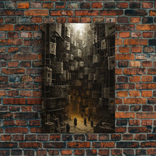 Load image into Gallery viewer, Creepy Wall Decor, Dark Art Print, Canvas Print, Wall Hanging, Portrait Art, Spooky Room Decor, Dark Fantasy Art, Fantasy Artwork,  RV Decor
