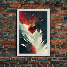 Carregar imagem no visualizador da galeria, Anatomy of a Broken Heart, Framed Canvas Print, Ready To Hang Framed Wall Art, Living Room Wall Hanging
