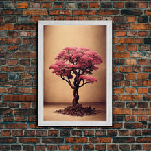 Load image into Gallery viewer, Japanese Maple Tree, Framed Canvas Print, Ready To Hang Framed Wall Art, Living Room Wall Hanging, Cherry Blossom Tree
