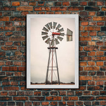 Cargar imagen en el visor de la galería, Rustic Farmhouse Home Decor, Windmill Photography Photo Print Art, Rustic Industrial Farmhouse Wall Art Picture, Country Landscape Picture
