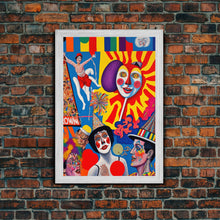 Load image into Gallery viewer, Fictional Circus Poster Art Canvas Print, Framed Canvas Art, Creepy Circus Art
