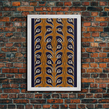 Load image into Gallery viewer, Art Deco Pattern Wall art - Framed Canvas Print - Art Deco - Abstract nature - Orange art - Patterns art - Beautiful art - Living room art
