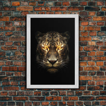 Cargar imagen en el visor de la galería, Fire Eyed Tiger Portrait Art Print, Framed Wall Art, Canvas Print, Big Cat Art, Tiger Painting, Cosmic Tiger Print
