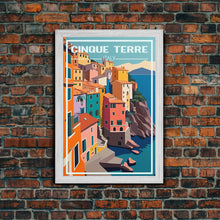 Cargar imagen en el visor de la galería, Cinque Terre, Italy Travel Poster, Europe Wall Art, Coastline, Travel Wall Print, Travel Poster, Travel Wall Art, Canvas Wall Print
