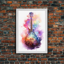 Load image into Gallery viewer, Lute Art, Stringed Instrument Print, Framed Canvas Art, Fantasy Decor, Art / Gift For The Bard Player
