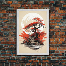 Load image into Gallery viewer, Japanese Wall Art, Japanese Maple Tree, Framed Canvas Print, Japanese Art, Japanese Hanging Wall Art
