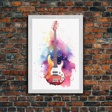 Load image into Gallery viewer, Electric Guitar Wall Art, Rock N Roll Decor, Graffiti Art, Splatter Art, Musician Gift Custom Guitar Art
