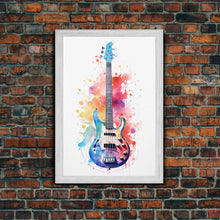 Load image into Gallery viewer, Electric Guitar Wall Art, Rock N Roll Decor, Graffiti Art, Splatter Art, Musician Gift Custom Guitar Art
