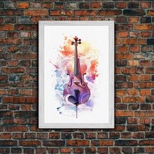 Carregar imagem no visualizador da galeria, Galaxy Cello Gift, Banjo Wall Art Canvas Print, Stringed Instruments, Cello Art, Banjo Poster Print, Cello Gifts, Musical Art
