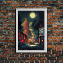 Load image into Gallery viewer, Early 20th century NYC wall art, canvas print, historic New York City wall art
