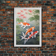 Cargar imagen en el visor de la galería, Fish Painting, Zen Wall Art, Koi Fish Wall Art, Fish Wall Art, Canvas Print, Wall Art, Vertical Art, Southern Decor, Office Wall Decor
