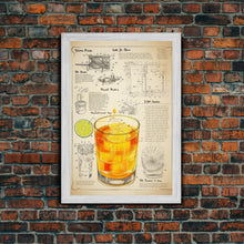 Cargar imagen en el visor de la galería, Cocktail Wall Art, Bar Cart Art, Cocktail Gift, Canvas Print, Wall Art, Vertical Print, Dorm Room Art, Kitchen Wall Decor, Friendship Gift
