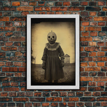 Load image into Gallery viewer, Creepy Wall Art, Horror Home Decor, Scary Wall Art, Spooky Halloween Canvas Print, Wall Art, Vertical Print, Home Decor, Wall Decor
