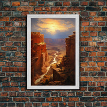 Carregar imagem no visualizador da galeria, Canyon Wall Art, River Wall Print, Landscape Print, Canvas Print, Wall Art, Vertical Art, Family Room Wall Art, Home Decor Prints, RV Decor
