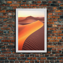Load image into Gallery viewer, Desert Ladscape, Sand Dunes Art Print, Desert Art, Canvas Print, Wall Art, Vertical Art, Office Wall Decor, Landscape Print, Family Room Art
