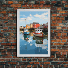 Load image into Gallery viewer, Boat Wall Art, Nautical Wall Art, Coastal Wall Art, Lobster Boat, Canvas Print, Wall Art, Vertical Art, College Dorm Decor, Entryway Prints

