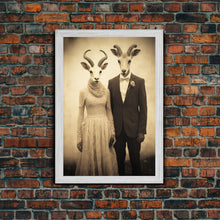 Load image into Gallery viewer, The Cult Of The Ram, Creepy Halloween Wall Art, Framed Canvas Print, Occult Art, Dark Academia, Creepy Photography
