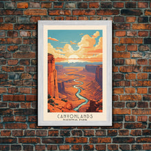 Carregar imagem no visualizador da galeria, Canyonlands National Park Utah Travel Art, National Park Print, Minimalist Travel Art, Midcentury Modern Style Landscape Painting
