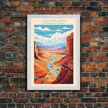 Carregar imagem no visualizador da galeria, Canyonlands National Park Travel Poster Print, Canvas Print Wall Art, Utah Travel Art, Midcentury Modern Travel Decor
