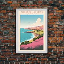 Cargar imagen en el visor de la galería, Channel Island National Park Travel Poster Print, Canvas Print Wall Art, California Travel Art, Midcentury Modern Travel Decor

