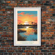 Carregar imagem no visualizador da galeria, Everglades National Park Travel Poster Print, Canvas Print Wall Art, Florida Travel Art, Midcentury Modern Travel Decor, MCM Wall Art
