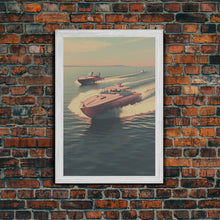 Load image into Gallery viewer, Boat, Seascape Art, Nautical Wall Art, Canvas Print, Wall Hanging, Portrait Art, Ocean Wall Art, Lake House Gift, Beach House Wall Decor
