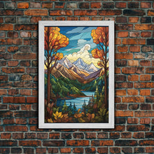 Carregar imagem no visualizador da galeria, Abstract Nature Print, Forest Wall Art, Canvas Print, Wall Hanging, Portrait Art, Nature Wall Art, Bedroom Prints, Landscape Art Print
