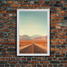 Load image into Gallery viewer, Desert Landscape, Desert Wall Art, Mountains Wall Art, Canvas Print, Wall Hanging, Portrait Art, Home Decor Prints, Office Wall Decor
