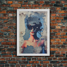 Carregar imagem no visualizador da galeria, Abstract Portrait, Portrait Painting, Abstract Art Print, Canvas Print, Wall Hanging, Portrait Art, Bedroom Teen Girl Art, Bedroom Prints

