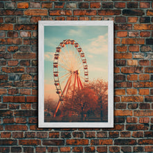 Carregar imagem no visualizador da galeria, An Abandoned Ferris Wheel, Frames Canvas Print, Liminal Spaces, Abandoned Photography Wall Art Fine Art Print
