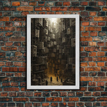 Load image into Gallery viewer, Creepy Wall Decor, Dark Art Print, Canvas Print, Wall Hanging, Portrait Art, Spooky Room Decor, Dark Fantasy Art, Fantasy Artwork,  RV Decor
