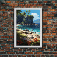 Carregar imagem no visualizador da galeria, Beach Wall Art, Framed Canvas Print, Beach Canvas Wall Art, Long Beach Wall Art - &quot;Abandoned&quot; - Stuck On A Desert Island
