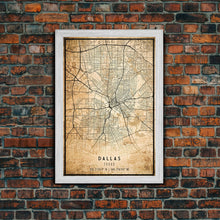 Load image into Gallery viewer, Dallas Map Canvas Print, Texas Map Print, Texas Wall Art, Dallas Map Poster, US, USA Maps, Dallas Maps, Map Gifts, Large Framed Map Print
