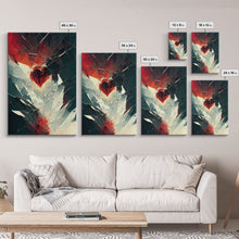 Carregar imagem no visualizador da galeria, Anatomy of a Broken Heart, Framed Canvas Print, Ready To Hang Framed Wall Art, Living Room Wall Hanging
