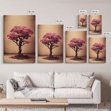 Load image into Gallery viewer, Japanese Maple Tree, Framed Canvas Print, Ready To Hang Framed Wall Art, Living Room Wall Hanging, Cherry Blossom Tree
