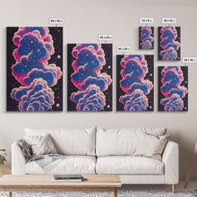 Load image into Gallery viewer, Art Deco Style Scifi Space Travel Poster Art, Galaxy Nebula Universe Art, Framed Canvas Print, Framed Wall Decor
