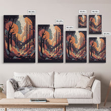 Carregar imagem no visualizador da galeria, A Beautiful autumn scene, fall in the forest, fine art poster print
