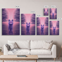 Load image into Gallery viewer, Fox Wall Print, Animal Art Print, Animal Portrait, Pink Art, Abstract Wildlife Art, Framed Wall Art, Framed Canvas, Wall Print, Wall Canvas
