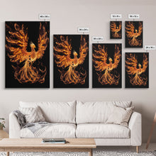Carregar imagem no visualizador da galeria, Canvas Print Of &quot;The Phoenix&quot; - Rebirth Art - Framed Canvas Art - Framed Wall Art - Incredibly Beautiful Phoenix Decor
