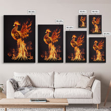 Load image into Gallery viewer, Phoenix Watercolor Canvas Phoenix Bird Art Print Fire Bird Phoenix Framed Print Wall Art Fantastic Animals Painting Phoenix Gift
