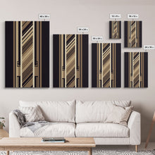 Carregar imagem no visualizador da galeria, Art Deco Wall art, Framed Canvas Print, Art Deco, Gold art, Framed painting, Geometric art, Beautiful art, Lines art, Guest room art
