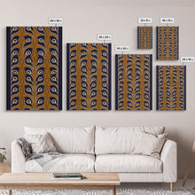 Load image into Gallery viewer, Art Deco Pattern Wall art - Framed Canvas Print - Art Deco - Abstract nature - Orange art - Patterns art - Beautiful art - Living room art
