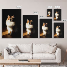Load image into Gallery viewer, Portrait of a Calico Cat, Framed Canvas Print, Cat Art, Cat Photography, Cat Wall Art
