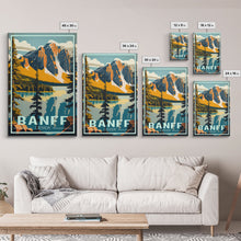 Load image into Gallery viewer, Banff, Canada Wall Art, Canada Art Print, Alberta, Travel Wall Print, Travel Poster, Travel Artwork, Travel Wall Art, Canvas Wall Print
