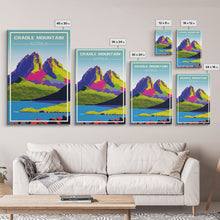 Load image into Gallery viewer, Cradle Mountain, Australia Travel Poster, Tasmania Wall Art, Travel Wall Print, Travel Poster, Travel Wall Art, Canvas Wall Print
