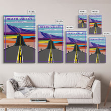 Load image into Gallery viewer, Death Valley, California Wall Art, America Travel Poster, Travel Wall Print, Travel Poster, Travel Wall Art, Canvas Wall Print
