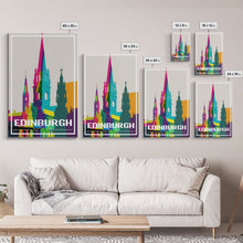 Load image into Gallery viewer, Edinburgh Travel Poster, Europe Wall Art, Scotland Art Print, Travel Wall Print, Travel Poster, Travel Wall Art, Canvas Wall Print
