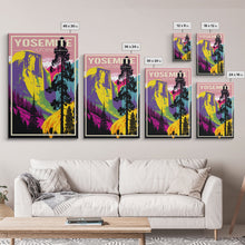 Load image into Gallery viewer, Yosemite Wall Art, California Art Print, North America Poster, Travel Wall Print, Travel Poster, Travel Wall Art, Canvas Wall Print
