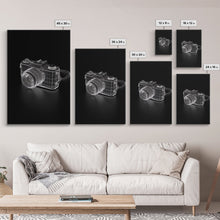 Carregar imagem no visualizador da galeria, Camera Wall Art, Photography Art, Craft Room Wall Decor, Minimalist Print, Wall Decor, Canvas Print, Wall Art, Framed Canvas

